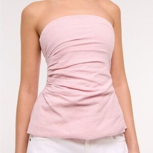 Abercrombie & Fitch Linen-Blend Tube Top